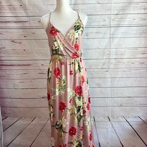 Women’s floor length ININ floral dress with slit